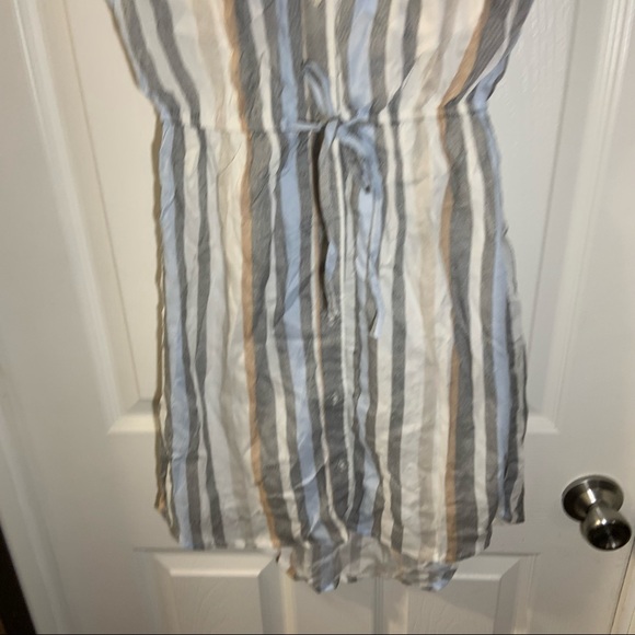 NWT Japna Multicolor Striped Button front Short Sleeve Dress XS - Picture 6 of 11